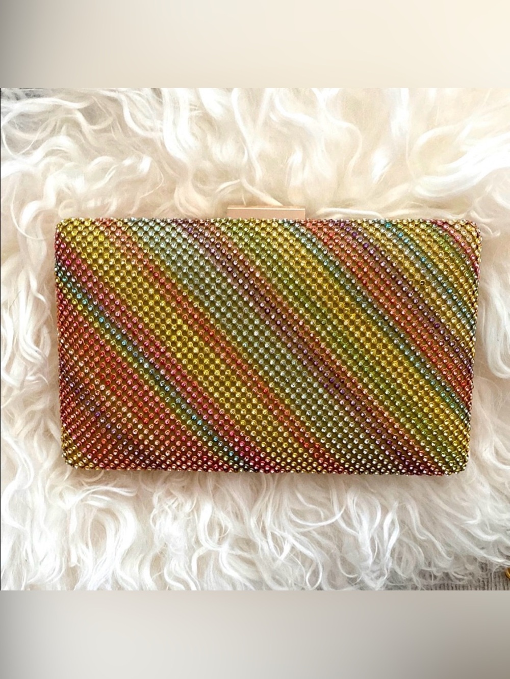🌈💖Rainbow Rhinestone Crystal Clutch - New!